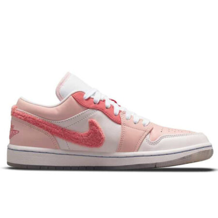 Air Jordan 1 Low White Pink Grey Shoes DM5443-666