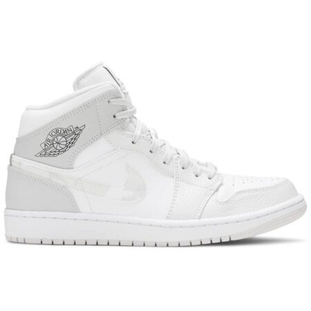 Air Jordan 1 Mid 'Swoosh Logo  –  Grey Camo' DC9035-100