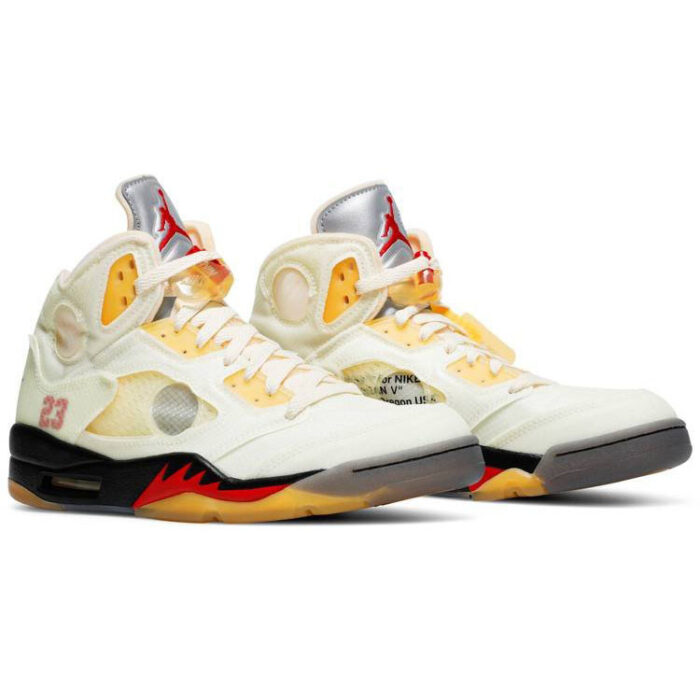 Off White x Air Jordan 5 Retro SP Sail DH8565 100 2