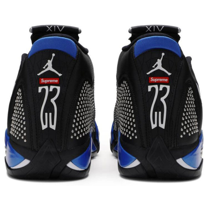 Supreme x Air Jordan 14 Retro Black Varsity Royal BV7630 004 3