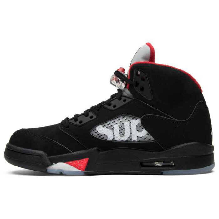 Supreme x Air Jordan 5 Retro Black 824371 001 1
