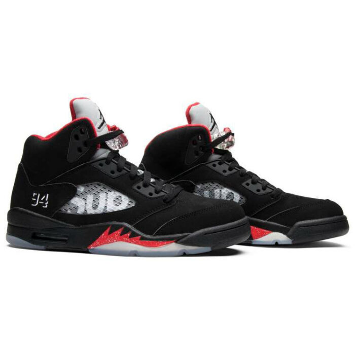 Supreme x Air Jordan 5 Retro Black 824371 001 2